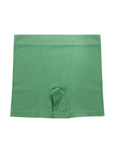 Détail du tissu côtelé sans couture vert et coupe ergonomique de ce boxer extensible