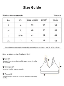 Tableau des tailles détaillé avec mesures US pour soutien-gorge triangle sans armature
