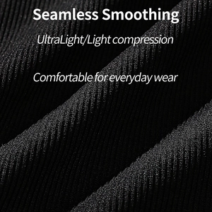 Seamless smoothing black shapewear fabric with light compression for daily comfort