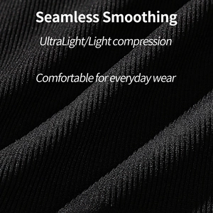 Seamless black shaper dress featuring high-stretch ribbed fabric and light compression