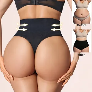Damen Bauchweg-String mit hoher Taille und Vorher-Nachher-Effekt für Formung und Push-up