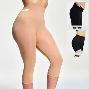 Nahtlose Damen Miederhose Hohe Taille Bauchweghose Capri Leggings Po Lifting Yoga Fitness Tights Body Shaper