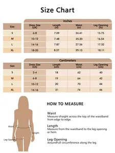 Detailed size chart for women low waist ribbed shorts with UK and US conversions