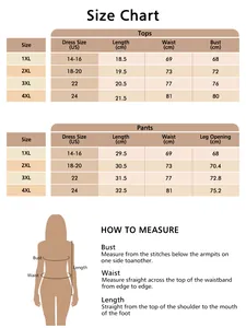 Tableau des tailles détaillé pour ensemble lingerie grande taille du 1XL au 4XL