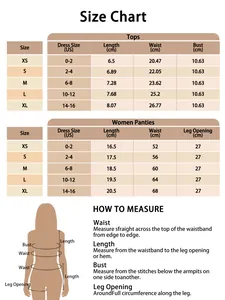 Detailed size guide for French style triangle bra and panties set with measurements