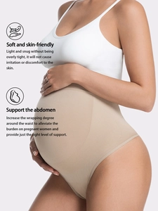 Macro view of skin-friendly high waist maternity support belt with seamless texture