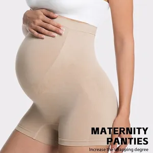 Seamless High Waist Maternity Panties Abdomen Support Pregnancy Underwear Breathable Shapewear Shorts For Women