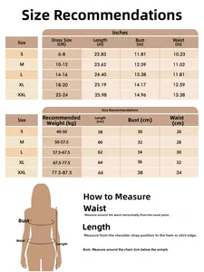 Detailed size guide in inches and cm for seamless bodycon shapewear dress