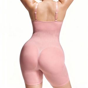 Body sculptant rose grande taille sans couture avec effet push-up fessier et gainant