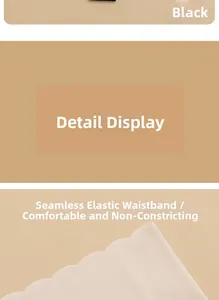 Detailed view of seamless elastic scalloped waistband and ribbed ice silk fabric