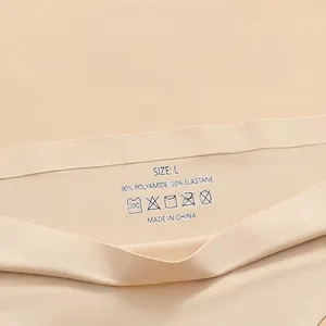 Biancheria intima beige senza cuciture da donna, taglia L, 90% poliammide, 10% elastan