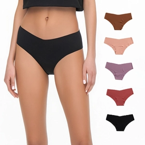 Nahtlose Damen Eisseide Unterhose Niedrige Taille Nylon Elasthan Unterwäsche Mit Reiner Baumwolle Zwickel Atmungsaktiv