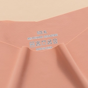 Nahtlose Damenunterwäsche aus Eisseide in Nude-Rosa mit lasergeschnittenen Kanten für Komfort