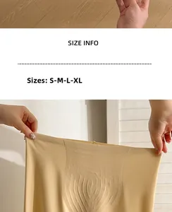 Detail showing the high elasticity and seamless fabric of nude high-waist safety underwear