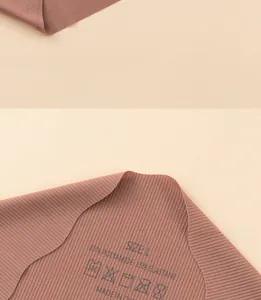 Macro shot of seamless ice silk underwear fabric with 85% Polyamide and 15% Elastane