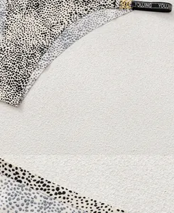 Detail of leopard print seamless panties with logo elastic waistband and gold rings