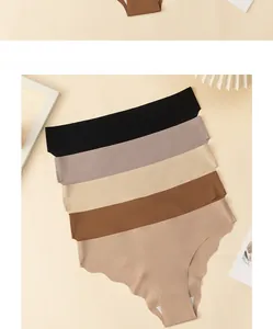 Close-up of seamless laser-cut edge and breathable lining on elastic women underwear