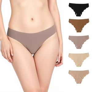 Women Seamless Ice Silk Panties Scalloped Edge Breathable Quick Dry Low Waist Sexy Sporty Underwear No Trace Soft Briefs