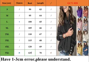 Tableau des tailles détaillé pour pull tricoté à col montant femme du S au 5XL
