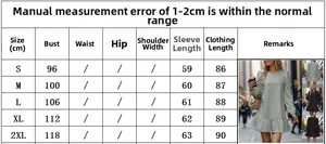 Größentabelle mit Maßen in cm für das langärmelige Jacquard-Sweatshirt-Minikleid