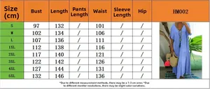 Detailed size chart for solid color short sleeve dress ranging from S to 5XL for fit guide
