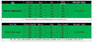 Size chart for plus size flared trousers showing measurements in cm and inches for 1XL to 5XL