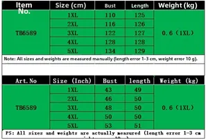 Size chart for plus size polka dot maxi dress with measurements in cm and inches