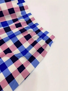 Jupe à carreaux grande taille pour femme avec taille élastique et motif à carreaux