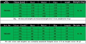 Size chart for plus size cutout dress from 1XL to 5XL with cm and inch measurements