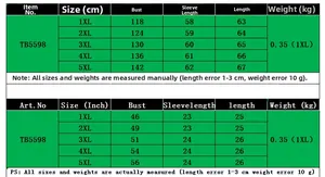 Detailed size chart for women's plus size jacket from 1XL to 5XL with measurements
