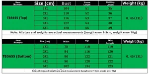 Detailed size chart for women's plus size tie-dye two-piece set including top and skirt