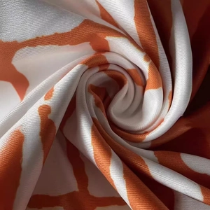 Pantalon large à carreaux orange et blanc classique en maille côtelée de qualité