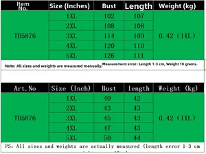 Tableau détaillé des tailles pour robe moulante grande taille à manches longues, 1XL à 5XL