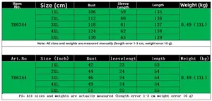 Detailed size chart for floral V-neck maxi dress with measurements in cm and inches