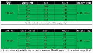 Detailed size guide for the ruffled long sleeve maxi dress featuring 1XL-5XL measurements
