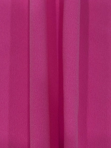 Close-up of rose red knit fabric texture showing vertical stitch details and high elasticity