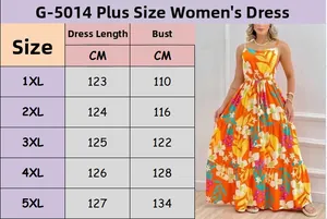 Guide des tailles pour robe longue bohème grande taille avec mesures de buste et longueur