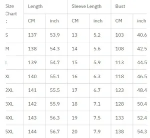 Guide des tailles détaillant longueur, manches et poitrine pour le combishort en V