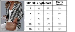 Guida alle taglie dettagliata per blazer pied-de-poule donna con misure specifiche