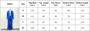 Detailed size chart for women's leopard print two-piece set featuring cardigan and pants