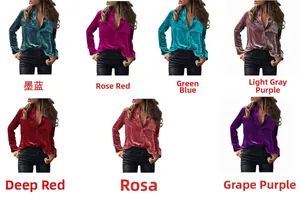 Detail view of velvet fabric texture and decorative breast pocket on long sleeve shirts