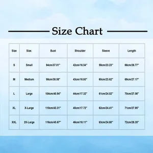 Detailed size chart for Christmas V-neck long sleeve top showing measurements for S to XXL