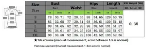 Detaillierte Größentabelle für das PU-Maxikleid mit Maßen für Brust, Taille und Hüfte