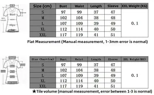 Detailed size guide for women's snake print mesh top showing S to XXL measurements