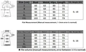 Detailed size chart for sleeveless solid jumpsuit with chest and waist measurements