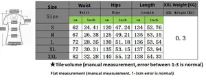 Detailed size chart for floral V-neck maxi dress showing waist and length measurements