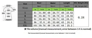 Guide des tailles pour haut à manches bouffantes avec mesures en cm et pouces S-XXL