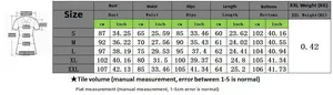 Guide détaillé des tailles pour l'ensemble de yoga imprimé à manches longues, S à XXL