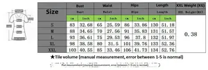 Tableau des tailles pour robe longue femme avec mesures S-XXL en centimètres et en pouces