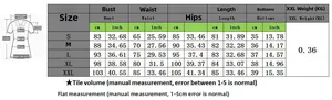 Size chart for women's printed vest and shorts set showing measurements from S to XXL
